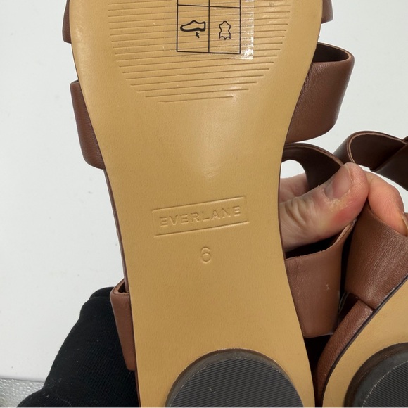 NEW Everlane Rum Brown Leather Fisherman Day Sandal in Size 6